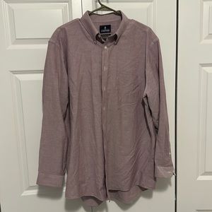 Stafford Wrinkle Free Oxford 17.5 34/35 Pink Men’s Dress Shirt